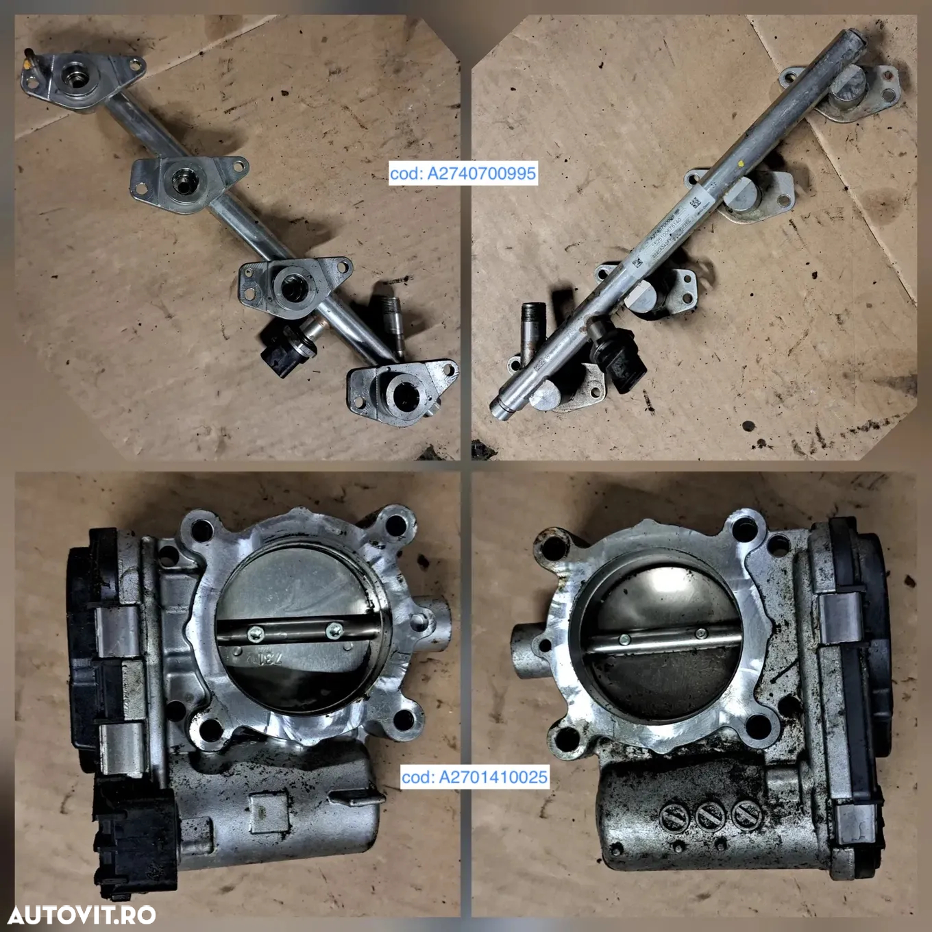 Anexe motor mercedes 274 benzina W212 pompa de apa galerie admisie alternator electromotor rampa injectoare pompa inalta presiune compresor instalatie electrica motor - 6