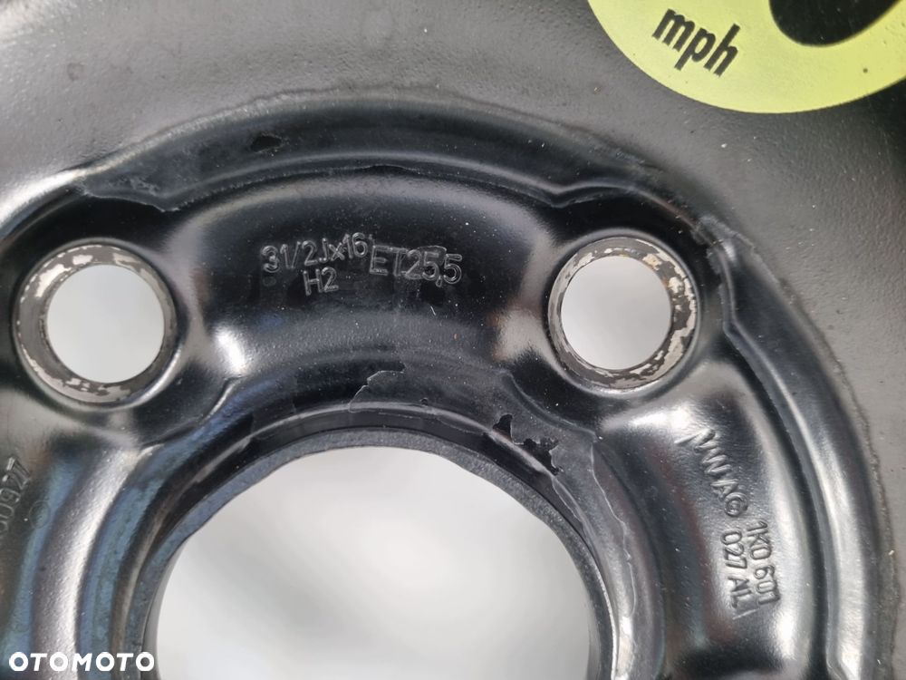 KOŁO DOJAZDOWE Audi Seat Vw Golf VI 125/70 R16 1K0601027AL 5x112 dojazdówka - 5