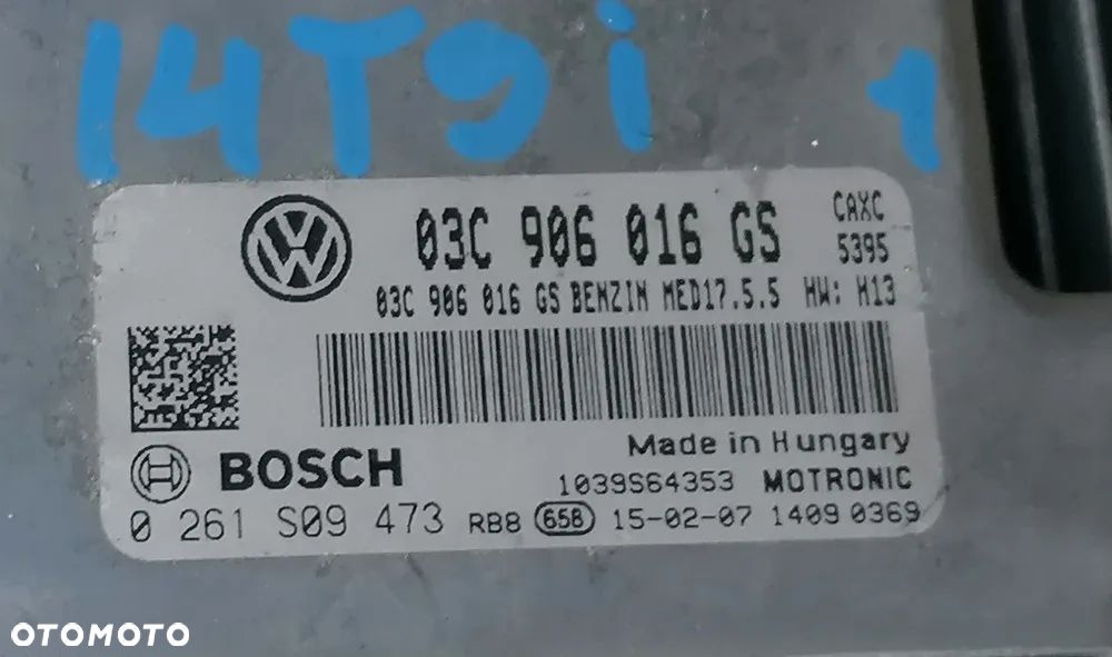 SEAT ALTEA XL 15r 1.4 TSI STEROWNIK SILNIKA 03C906016GS - 2