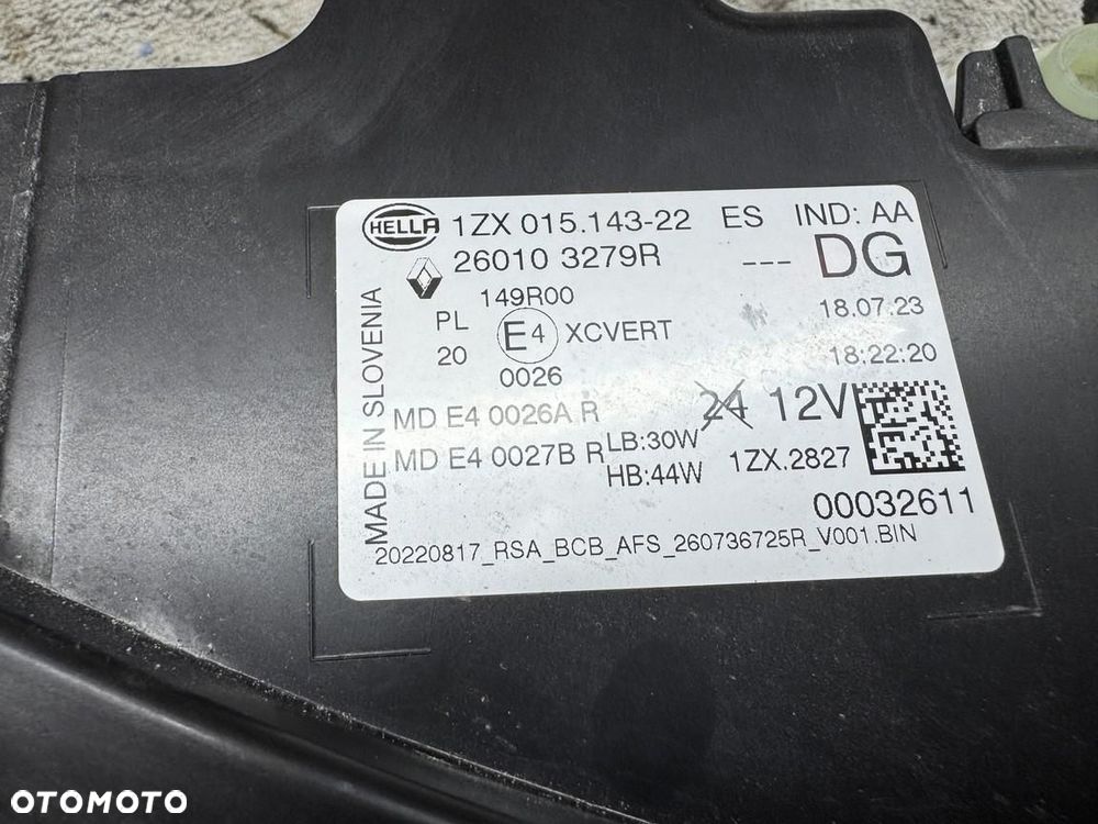 Zderzak przód Lampa led  Renault Megane e tech  260103279R - 12