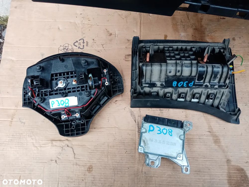 Konsola Airbag pasy Peugeot 308 T7 poduszki komplet - 10