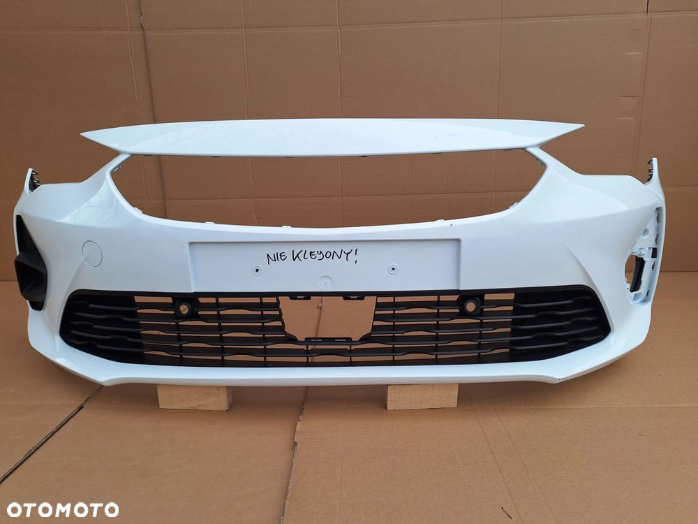 OPEL CORSA F GS LINE GSi 19-23 NIE KLEJONY! SUPER STAN BIAŁY ZDERZAK PRZÓD PRZEDNI ORYG. GM 9830340080 WYSYŁKA 24H - 1