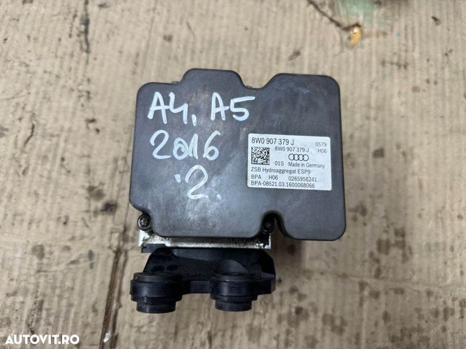 Pompa Abs si calculator Abs pentru AUDI A4 b9 sau A5 an 2016-2022 cod 8W0907379J - 1