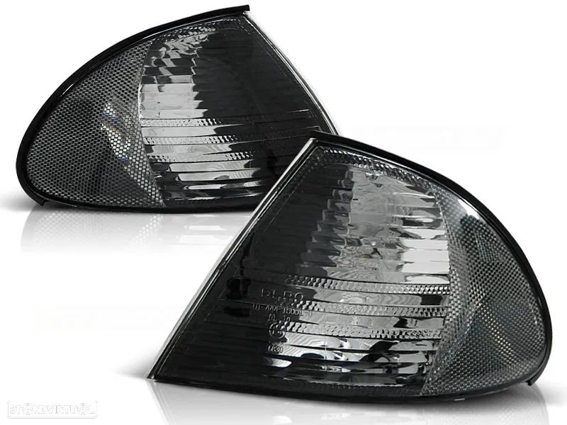 Pisca frontal BMW E46 limo / touring 4p 98-01 fundo preto / smoke - 1