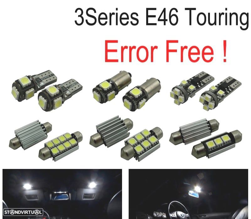 KIT COMPLETO 18 LAMPADAS LED INTERIOR BMW SERIE 3 E46 WAGON TOURING 316I 318I 320I 323I 325I 328I 33 - 1
