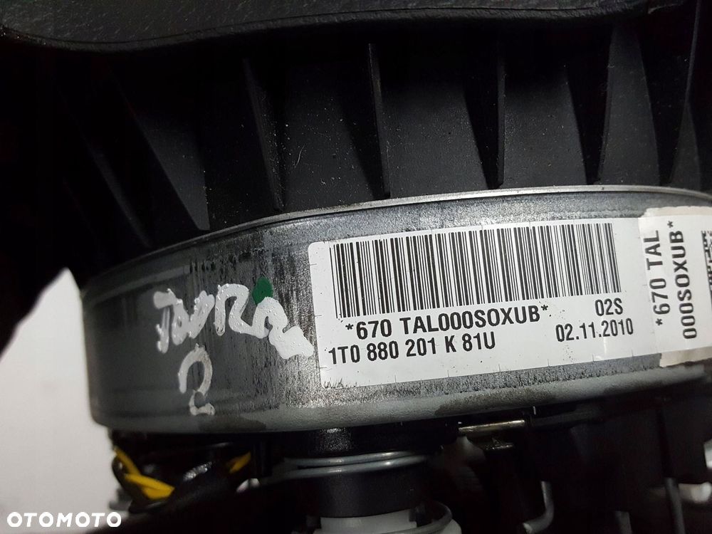 VW TOURAN 2 II 10-15r PODUSZKA AIRBAG KIEROWCY 1T0880201K - 5