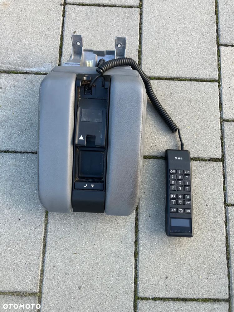 TELEFON BMW E38 PRZED LIFT WĄSKI WYSWIETLACZ PODŁOKIETNIK SZARY SCHOWKI RARYTAS - 10