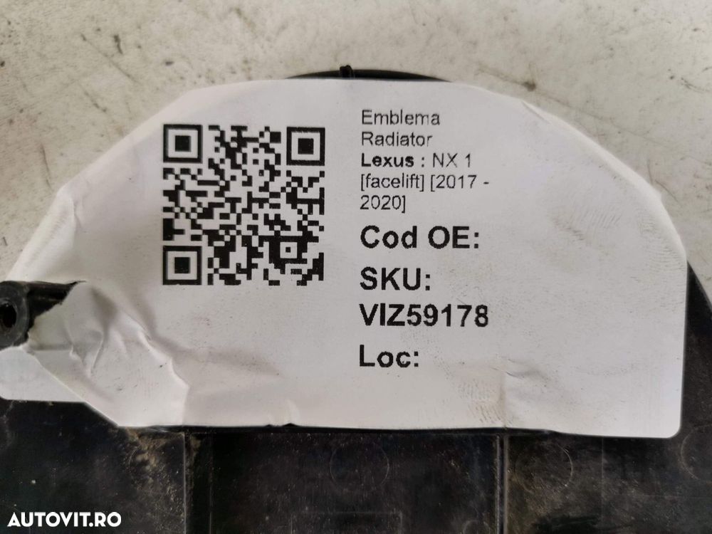 Emblema Grila Radiator Lexus  NX 1 [facelift] 2017 2018 2019 2020 Orig - 8