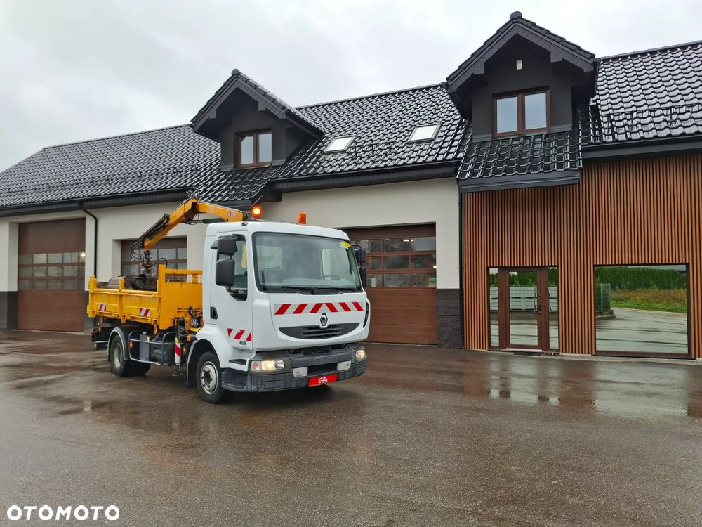 Renault Midlum Wywrotka 3 Stronna HDS HIAB Żuraw Dźwig Hydroburta Łyżka Chwytak Obrotowy - 1
