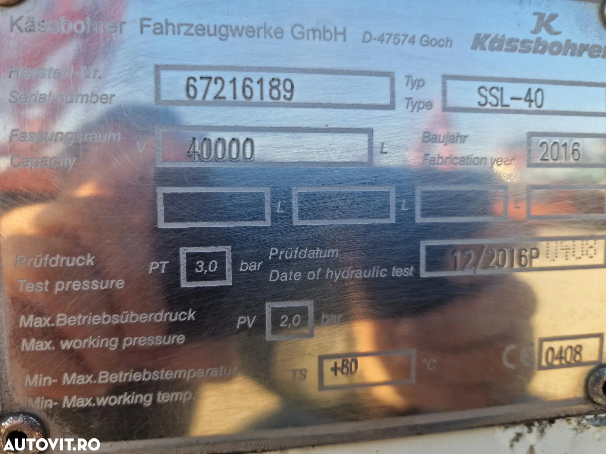 Kässbohrer SSL-40, 2016, 5100kg, 40mc, picioare sprijin, axe SAF, posibilitate leasing-PROMOTIE 31.900 EUR+Tva - 7