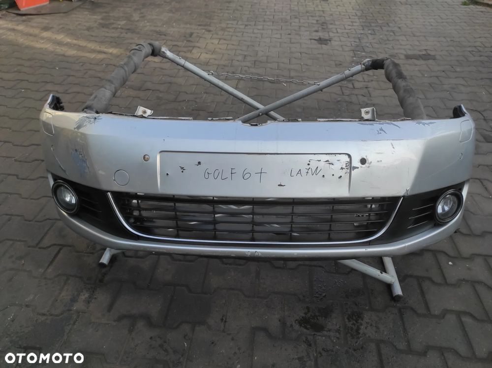 ZDERZAK PRZEDNI VW GOLF 6 PLUS XENON 6 PDC HALOGEN LA7W SREBRNY WYSYŁKA !!!!!! - 1