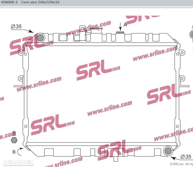 Radiador refrigeração motor Mazda E2200 Kia Besta R2 RF0115400B - 1