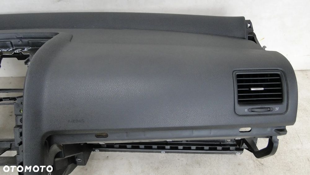 VW GOLF V 5 DESKA KONSOLA CZARNA PODUSZKI PASY KOMPLET ORYGINAŁ EUROPA - 5