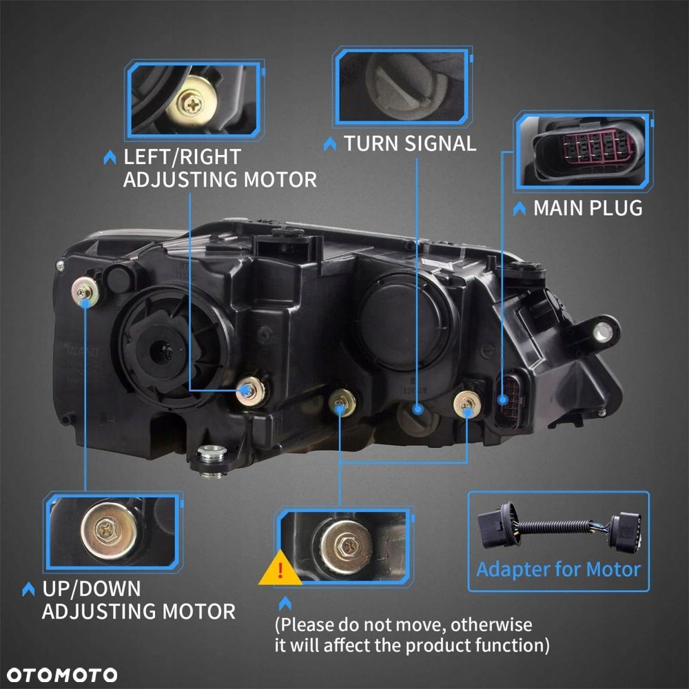 Reflektory Lampy kpl Vland Led Neon Tuning Black VW Jetta VI 5c 6 2010-2018 - 14