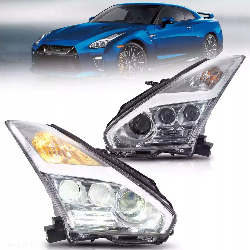Reflektory Lampy kpl Led Neon Tuning Lift-look Nissan GTr GT-r r35 2008-25 - 1