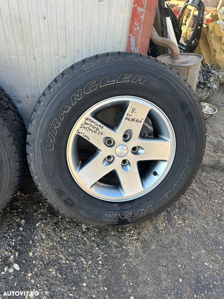 Set jante aliaj JEEP WRANGLER 2007-2016 cu cauciucuri GOODYEAR , M+S ,245/75R17 - 5