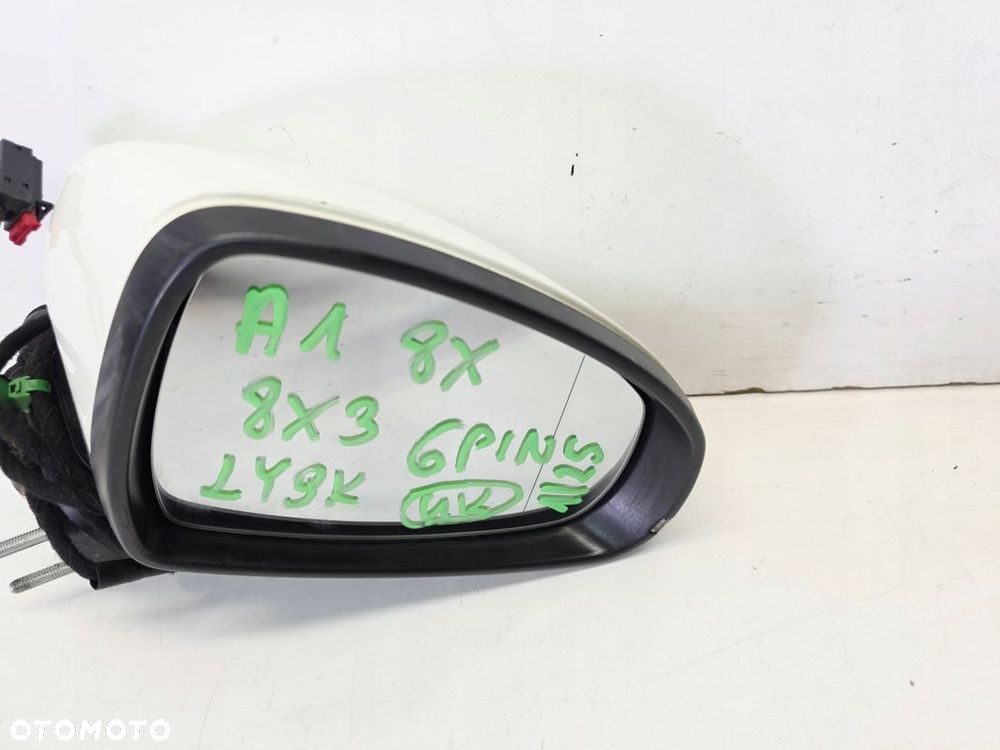 LUSTERKO ZEWNĘTRZNE PRAWE AUDI A1 8X 8X3 6 PIN LY9K 1/25 UK - 2