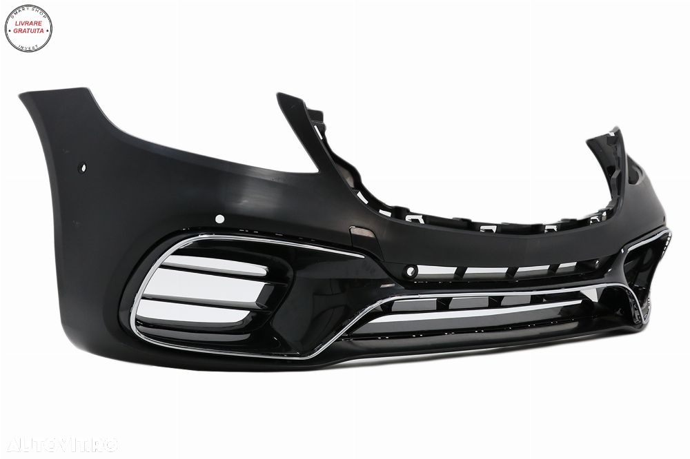 Pachet Exterior Mercedes S-Class W222 Facelift (2013-06.2017) S63 Design Cu Grila - livrare gratuita - 3