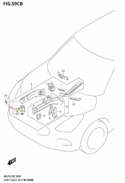 SUZUKI SWIFT MK9 2024 - ŁĄCZNIK BELEK DOLNY PRAWY ZDERZAK CHŁODNICA - 3