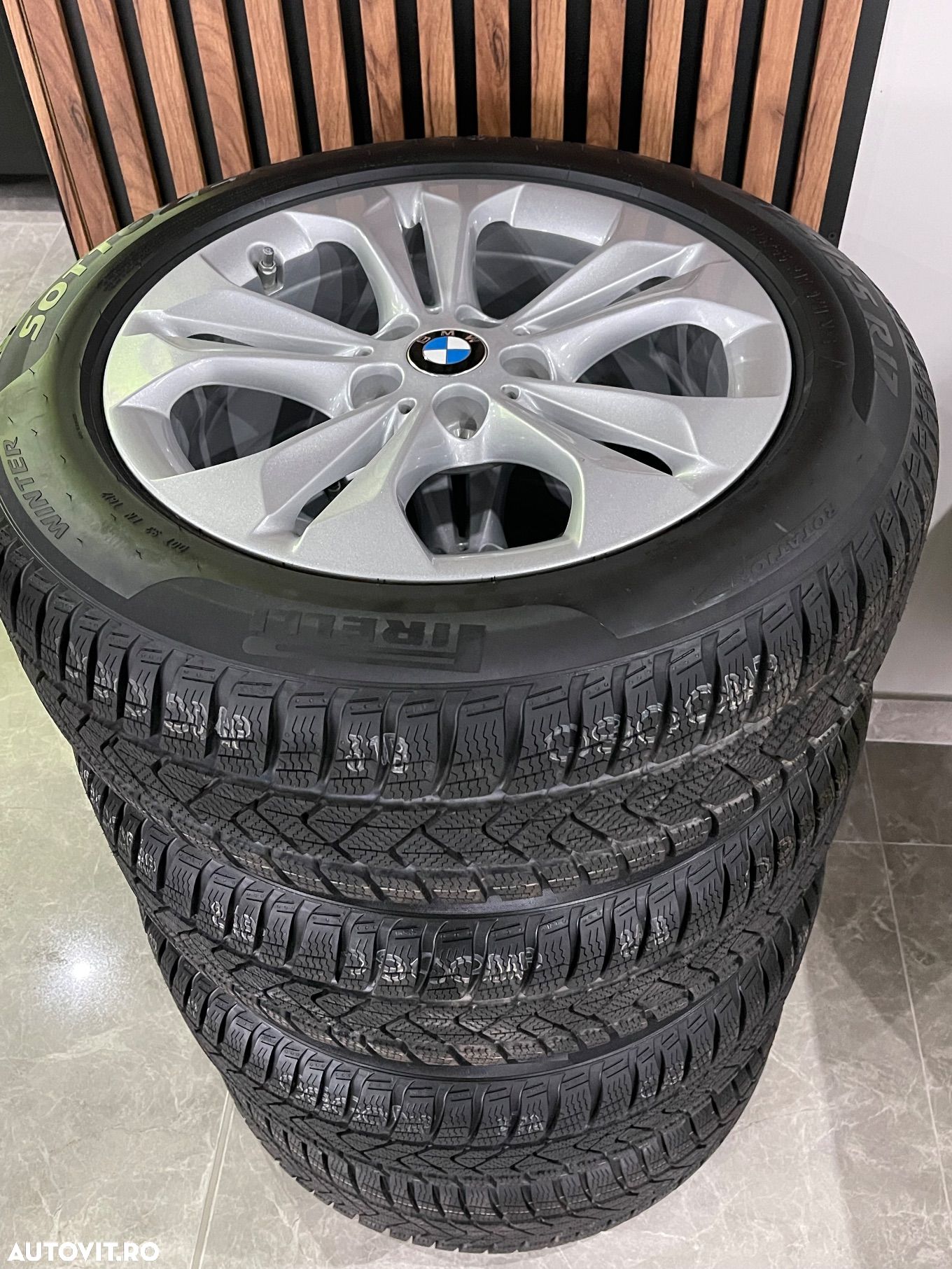Jante BMW X1 , X2, originale, noi, anvelope iarnă noi Pirelli - 1