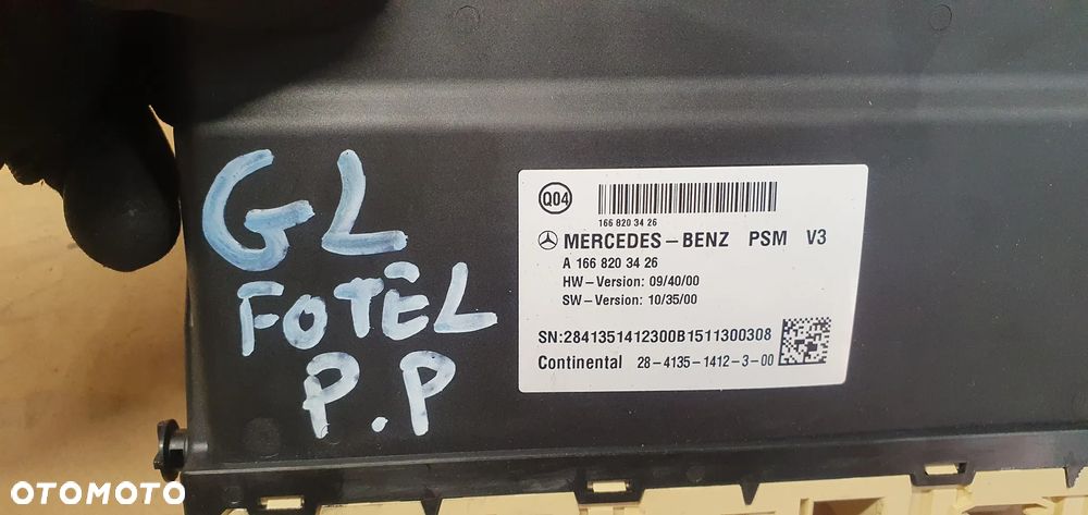 Moduł sterownik fotela prawy przód Mercedes GL X166 W166 A1668203426 - 4