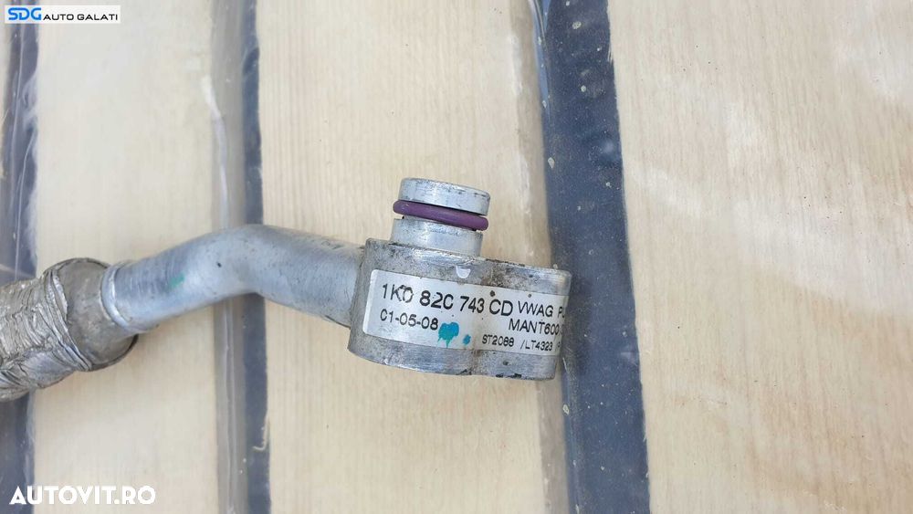 Furtun Conducta Compresor Radiator AC Aer Conditionat Clima Seat Altea 1.9 TDI BLS 2004 - 2015 Cod 1K0820743CD [D0905] - 4