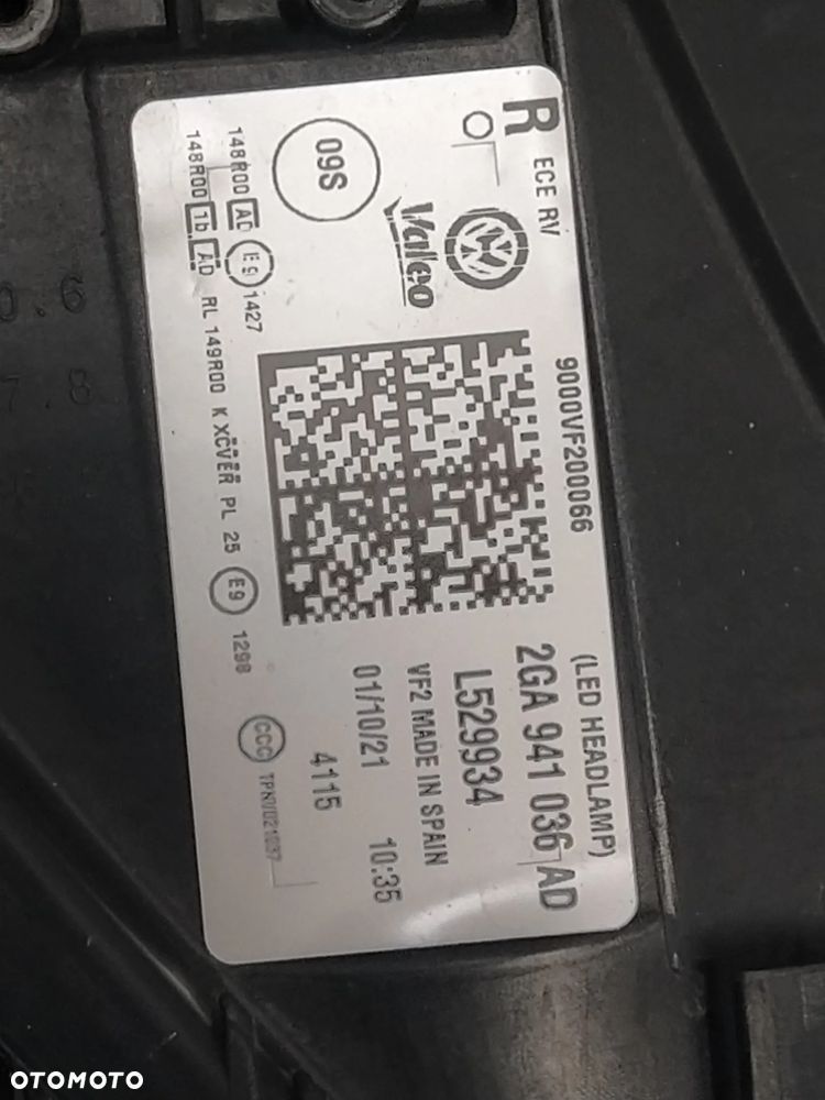 VW T ROC T-ROC LIFT LAMPA REFLEKTOR PRZÓD PRZEDNI PRAWA IQ LIGHT MATRIX LED PRZETWORNICE KOMPLETNA ORYGINAŁ - 18