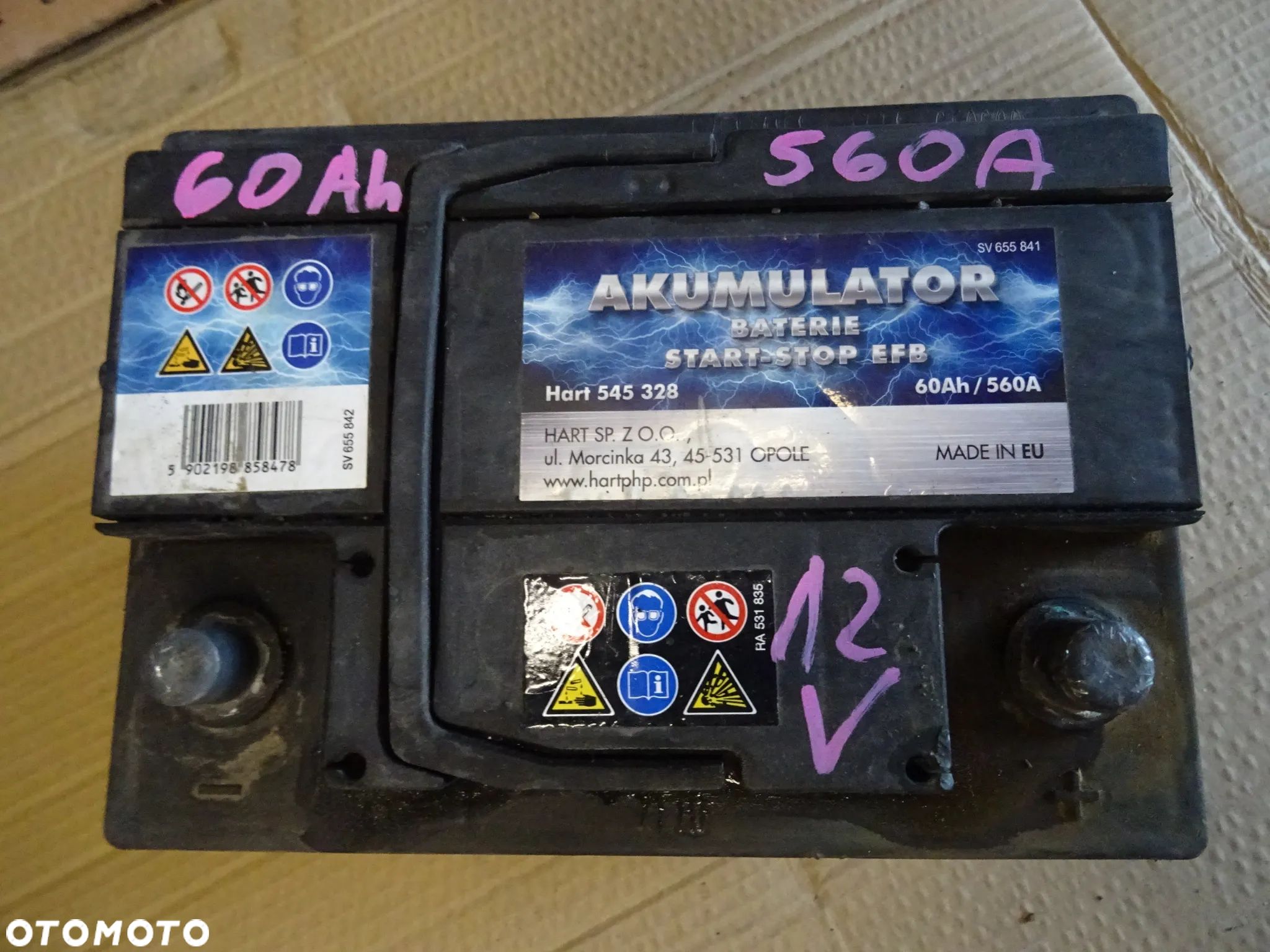 AKUMULATOR  60 Ah 560 A EN 12V - 1