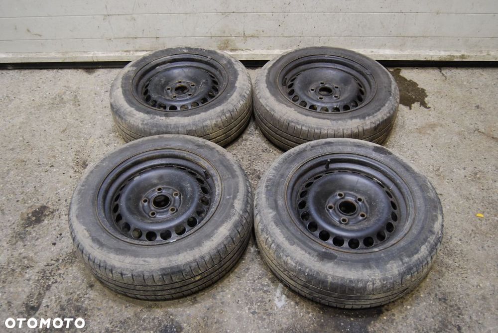 FELGI STALOWE + OPONY LETNIE 185/65R15 5X112 ET33 8E0601027E SKODA OCTAVIA II AUDI A4 SEAT VW - 1