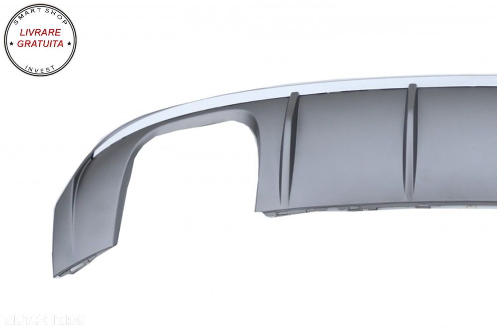 Difuzor Bara Spate cu Ornamente toba Audi A3 8V Facelift Sedan Convertible (2016-2- livrare gratuita - 3