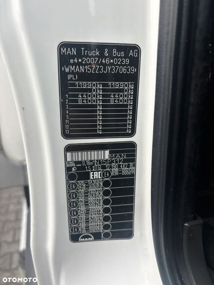 MAN MAN TGL 12 190 CHLODNIA IZOTERM PODWOZIE DO ZABUDOWY - 9