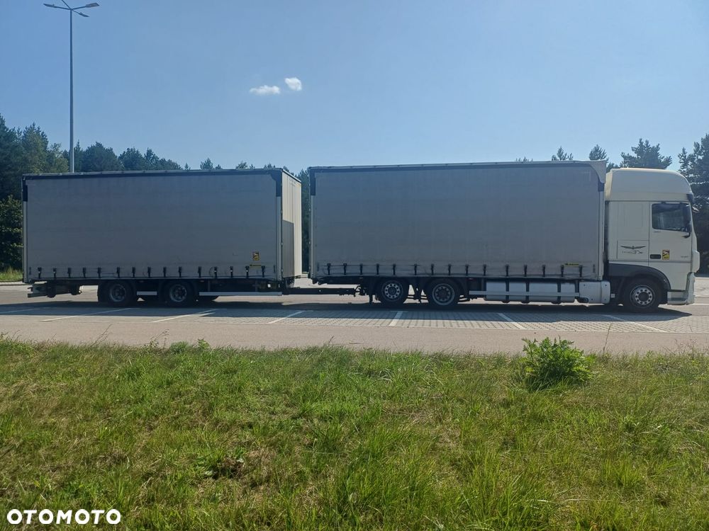 DAF XF 480 SUPER SPACE CAB / 2019r. ZESTAW TANDEM PRZEJAZDOWY 120m3 - 2