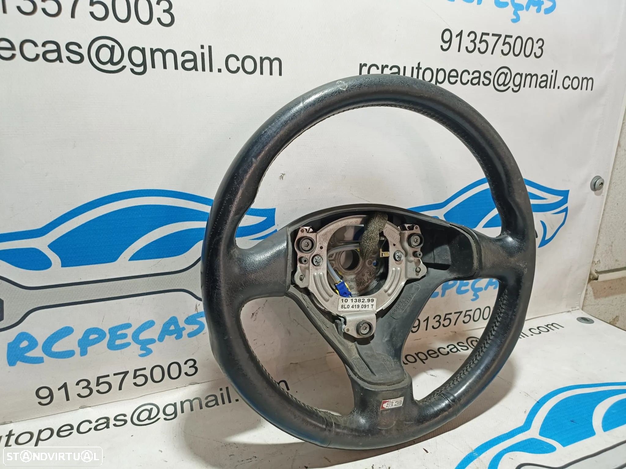 VOLANTE GUIADOR AUDI S3 A3 8L 8L0419091T PELE ORIGINAL - 2