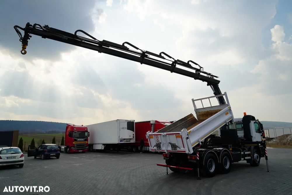 Mercedes-Benz ACTROS 2644 / 6X4 / BASCULATOR / 2X PLĂCI HIDRAULICE / + HIAB 166 ES-5 HDS / TELECOMANDĂ / ROTATOARE / EPS + AMBREIAJ / EURO 5 - 3