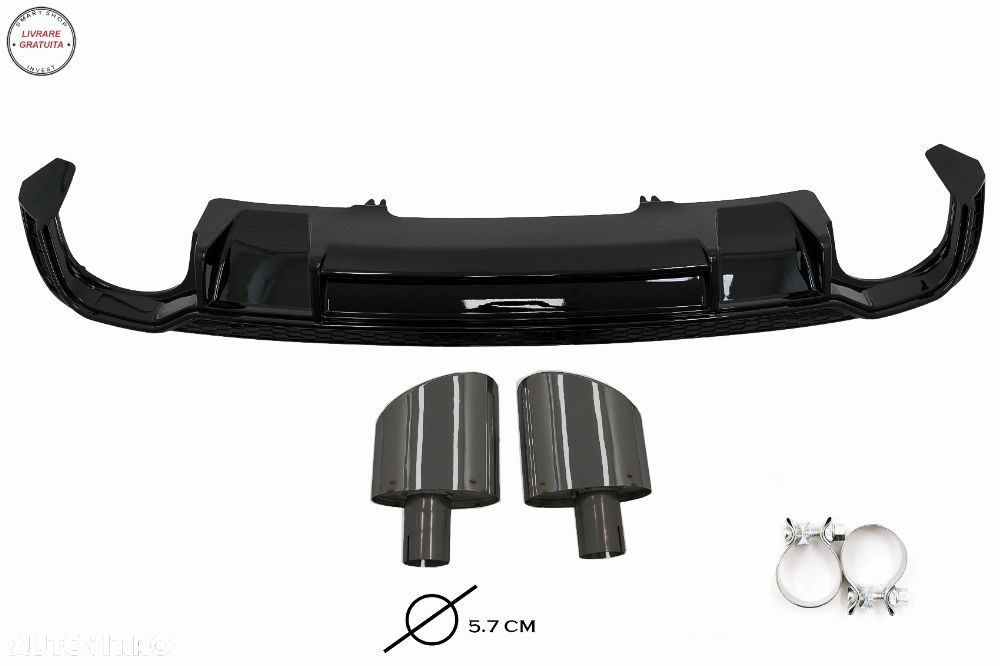 Difuzor Bara Spate Ornamente evacuare Audi A4 B9 8W Sedan Avant (2016-2018) pentru- livrare gratuita - 9