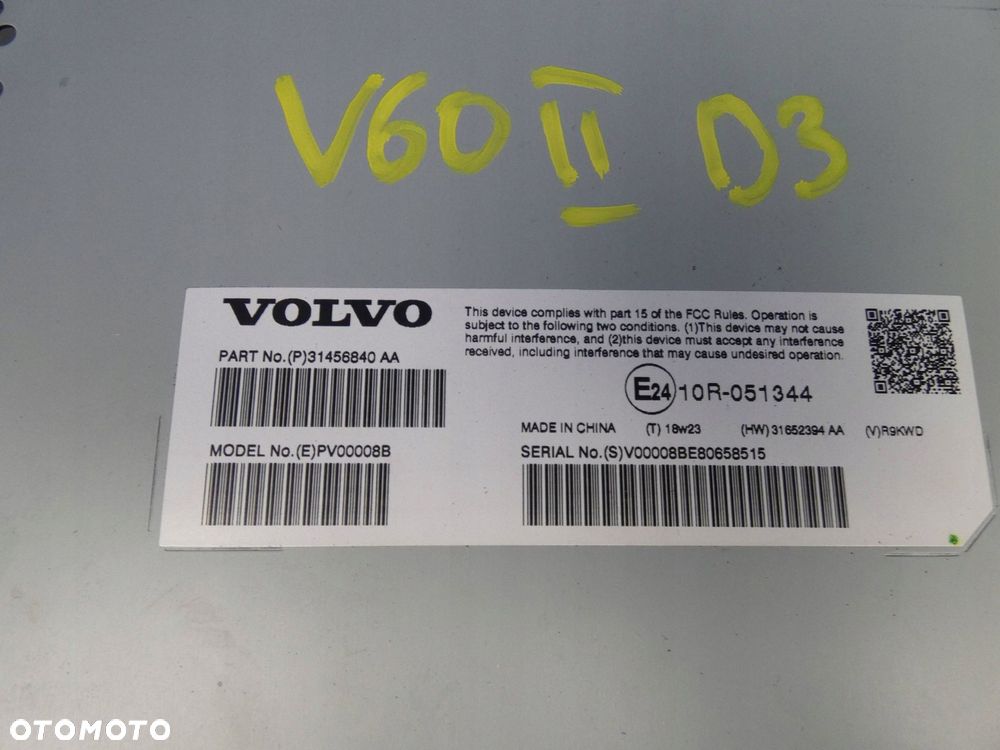 VOLVO V60 II S60 III 18- XC60 II V90 WZMACNIACZ RADIA AUDIO - 3