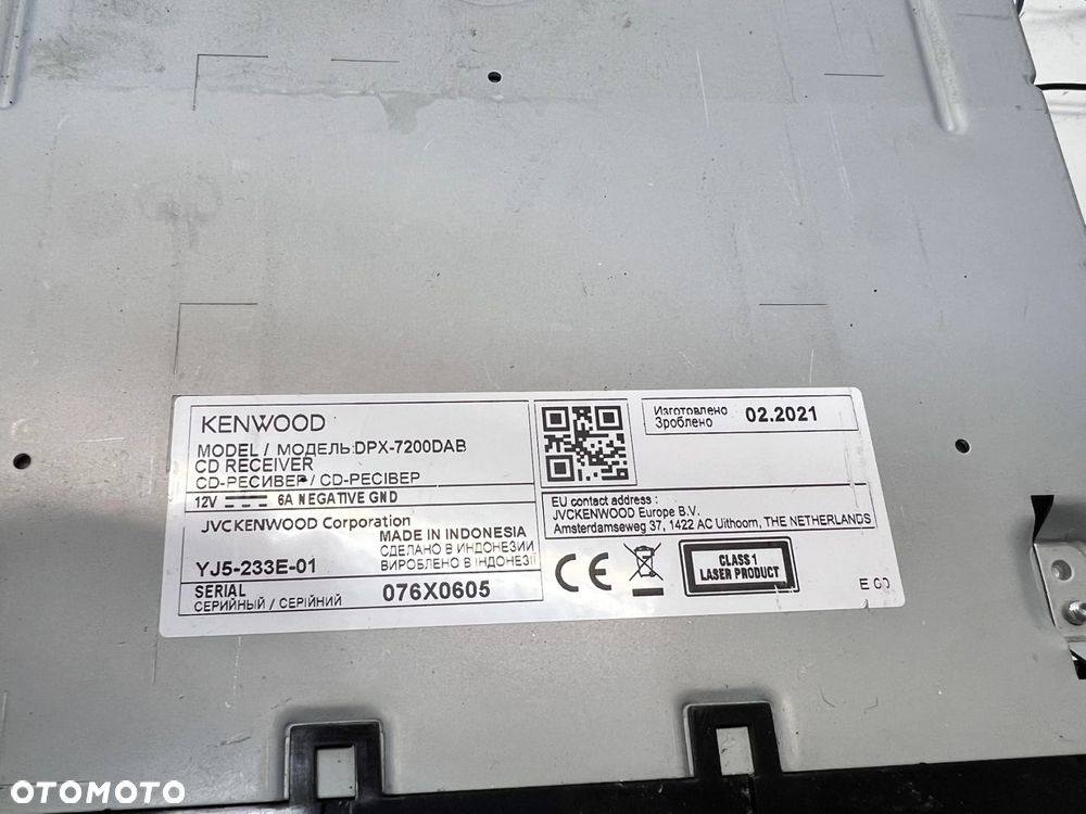 RADIO 2 DIN KENWOOD DPX-7200DAB AUDI A3 8P - 14