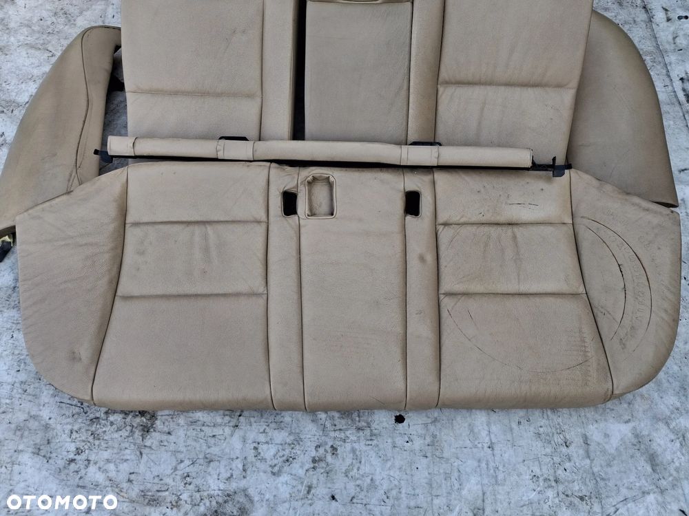 BMW 5 E60 E61 Fotele SPORT skóra skórzane FULL elektryka EUROPA dzielona kanapa jasne beżowe komplet foteli boczki - 4