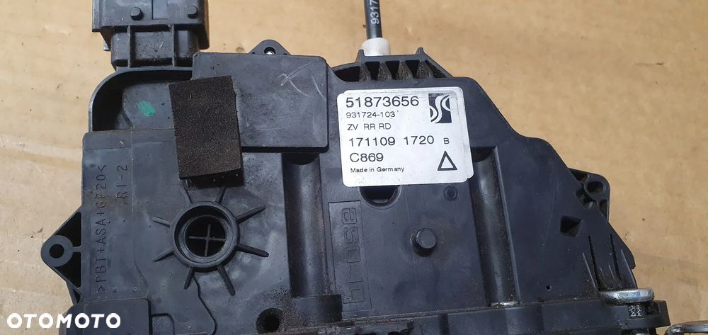 Zamek drzwi prawy tył tylny Fiat Punto EVO 51873656 - 6