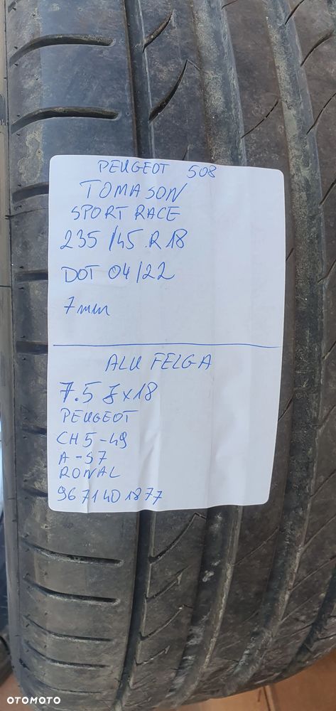 Alufelgi felgi aluminiowe z oponami alusy 5x108 r18 Peugeot 508 9671401877 - 17