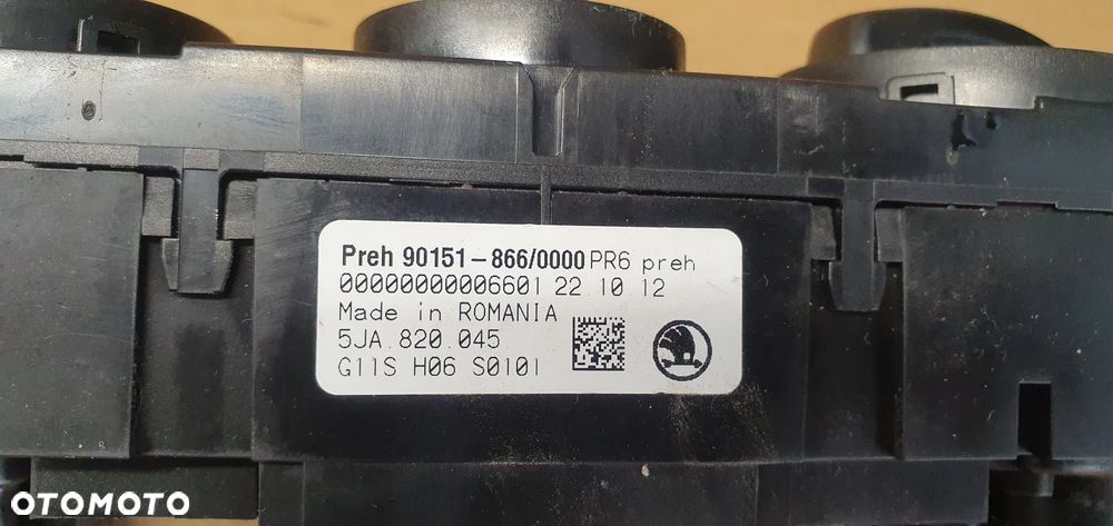 Panel nawiewu powietrza klimatyzacji Skoda Rapid 5JA820045 - 6