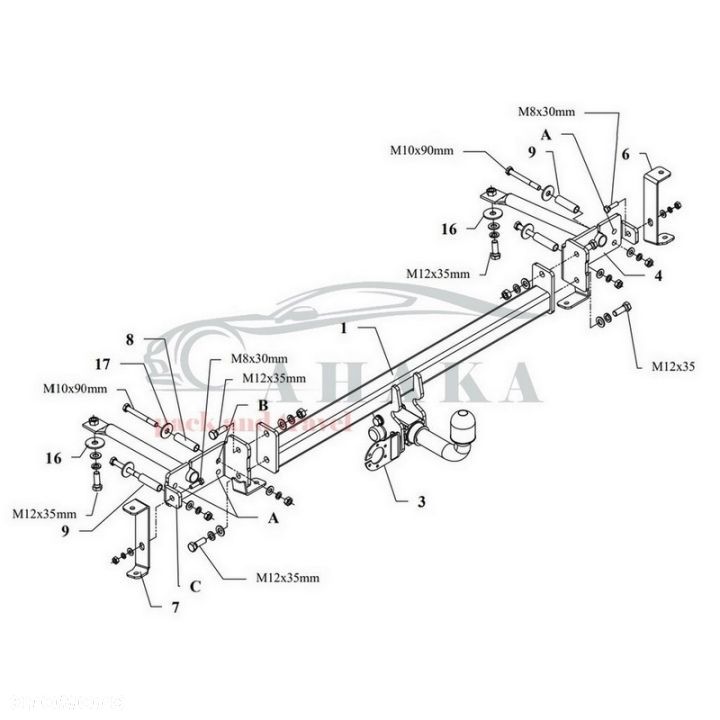 Hak Holowniczy Automat Do Mazda 626 Gv Kombi 1987-1996 - 3