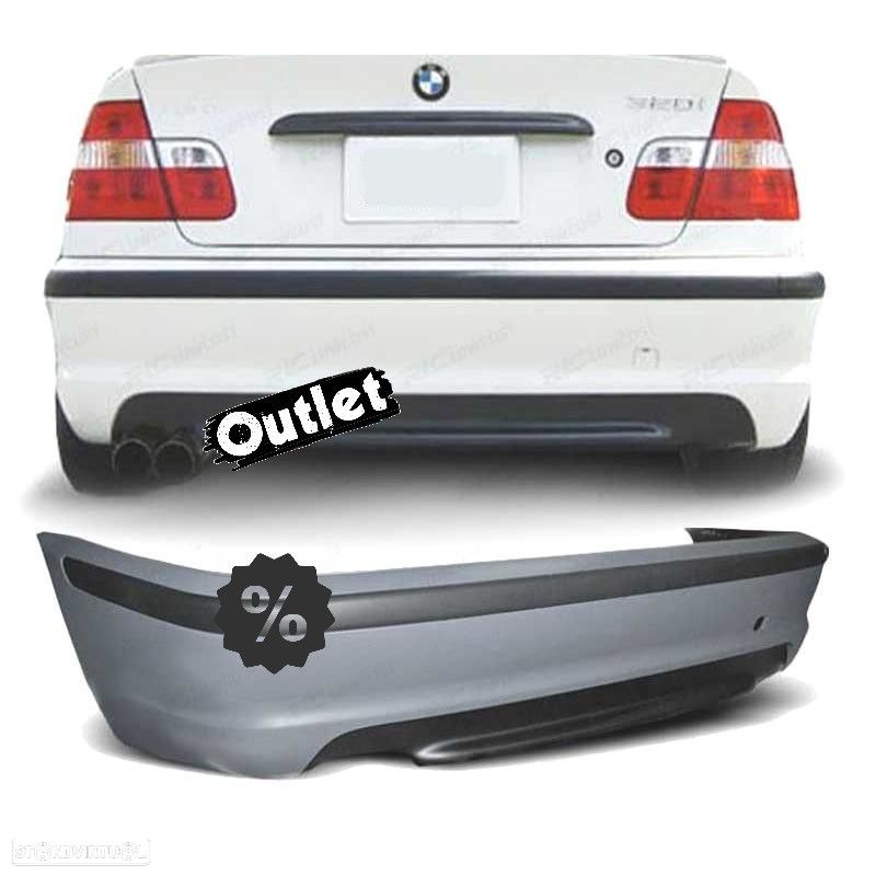 C002111C8 PÁRA-CHOQUES TRASEIRO BMW E46 BERLINA LOOK M 98-05 SEM PDC - 1