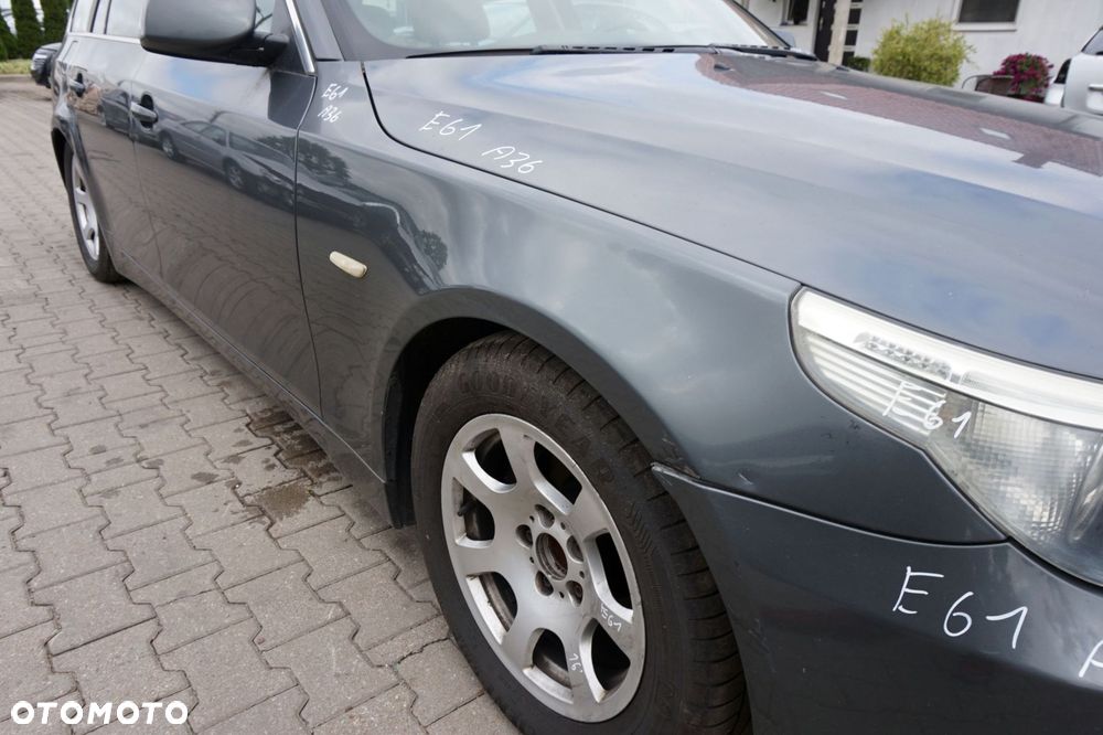 MASKA ZDERZAK BŁOTNIKI LAMPY 5 E61 A36 XENON ADAPTVE SPRYSKI  BMW 2003-2007 SZARY TITANGRAU PRZÓD KOMPLETNY - 22