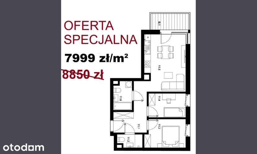 Szalona promocja!! Nowe budownictwo od 7 999 zł/m2