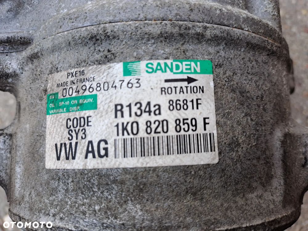 Volkswagen Passat B6 2.0 TDi kompresor klimatyzacji 1K0820859F - 9