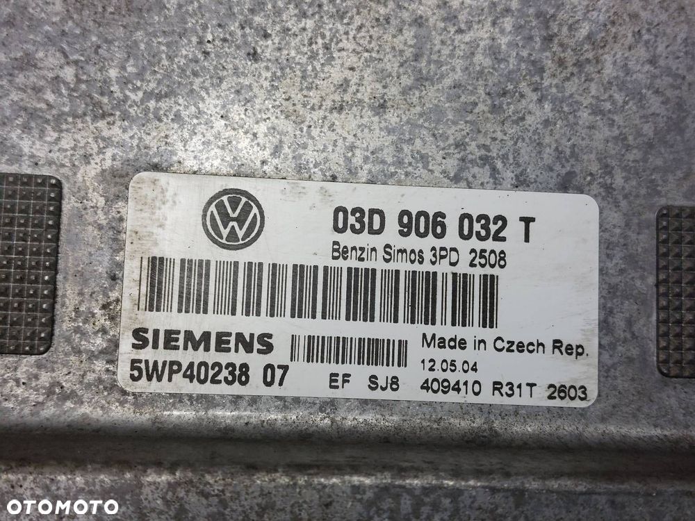 ZESTAW STARTOWY VOLKSWAGEN POLO IV 1.2 6V 03D906032T 6Q1937049C - 2