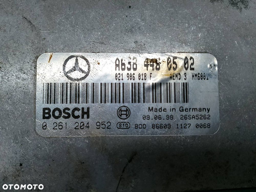 KOMPUTER, STEROWNIK MERCEDES-BENZ VITO W638 A6384460502 0261204952 2.8 V6 - 2