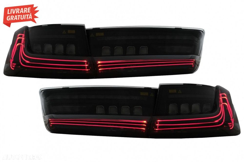Stopuri LED BMW Seria 3 G20 Sedan (2018-2022) Aspect Laser Negru - 4