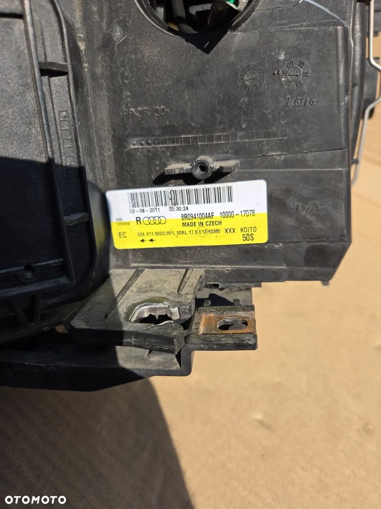 Lampa prawa przód przednia Audi Q5 Q-5 I Xenon 8R0941004AF 2008-2012 Reflektor prawy przód przedni Audi Q5 I 8R Xenon - 9